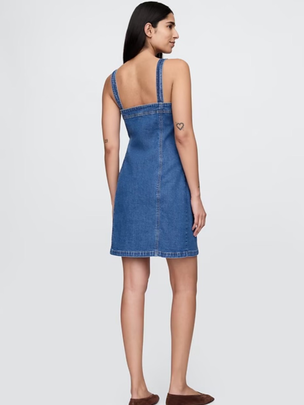 Gap | NWT Denim Mini Dress Button Front - Picture 2 of 9